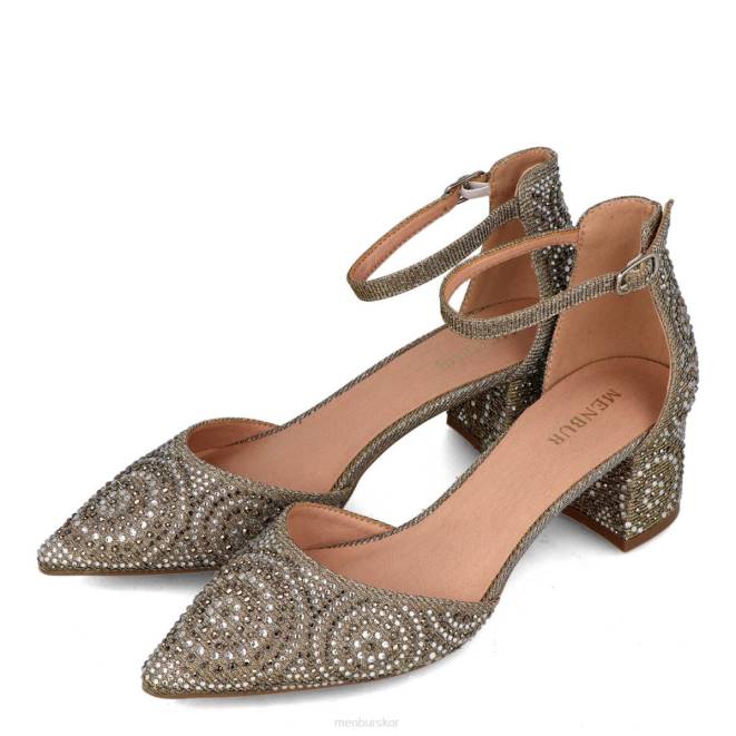 Menbur kvinnor grå perino mellan och låga klackar 608J1744