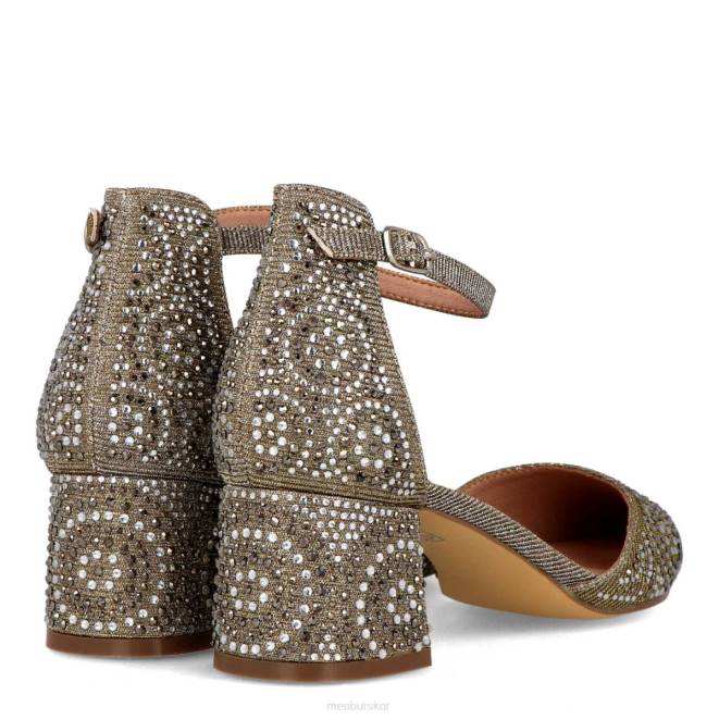 Menbur kvinnor grå perino mellan och låga klackar 608J1744