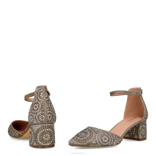 Menbur kvinnor grå perino mellan och låga klackar 608J1744