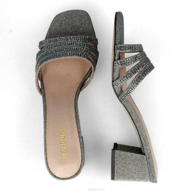 Menbur kvinnor grå salitto mellan och låga klackar 608J1882