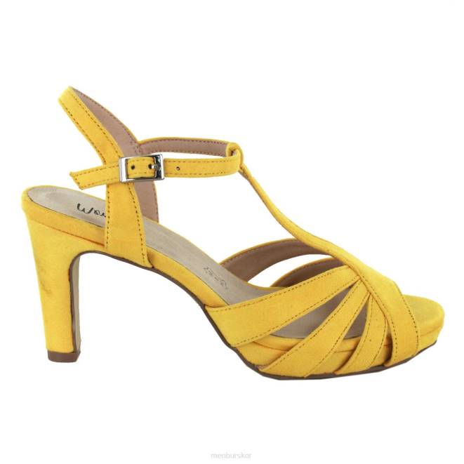 Menbur kvinnor gul caldaro mellan och låga klackar 608J1806