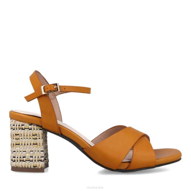 Menbur kvinnor gul tiestes mellan och låga klackar 608J5777