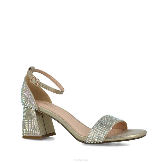 Menbur kvinnor guld aguamarina mellan och låga klackar 608J1653