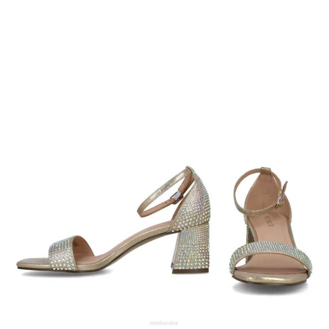 Menbur kvinnor guld aguamarina mellan och låga klackar 608J1653