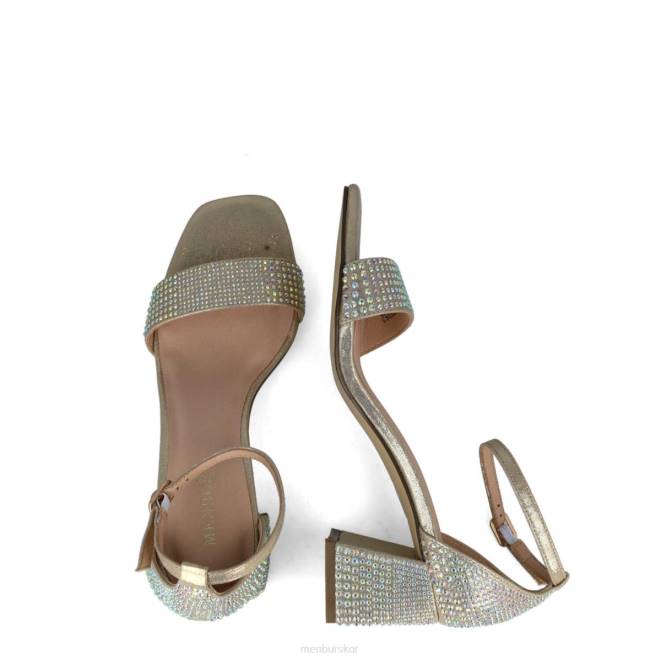 Menbur kvinnor guld aguamarina mellan och låga klackar 608J1653