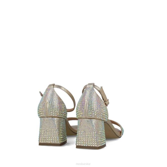 Menbur kvinnor guld aguamarina mellan och låga klackar 608J1653