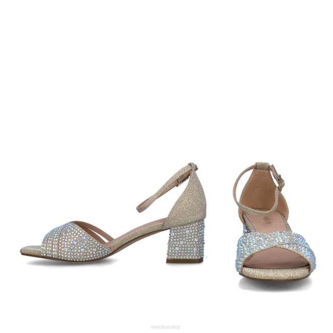 Menbur kvinnor guld apatita mellan och låga klackar 608J1655