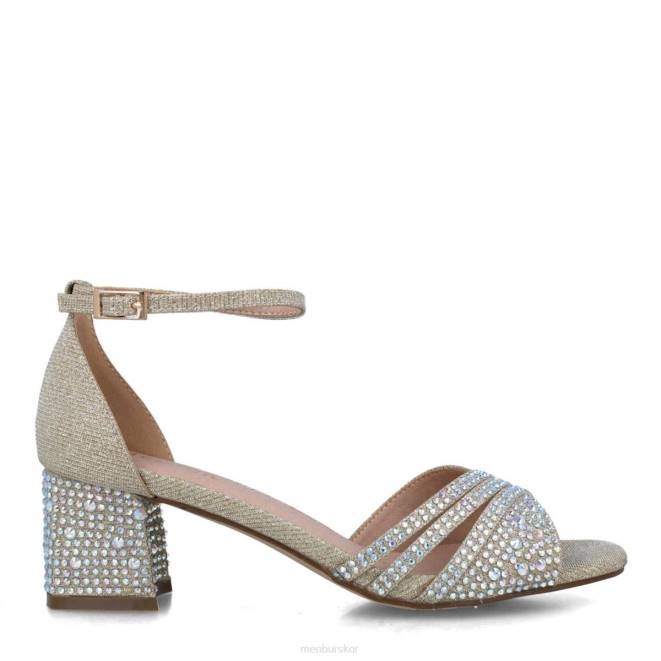 Menbur kvinnor guld apatita mellan och låga klackar 608J1655