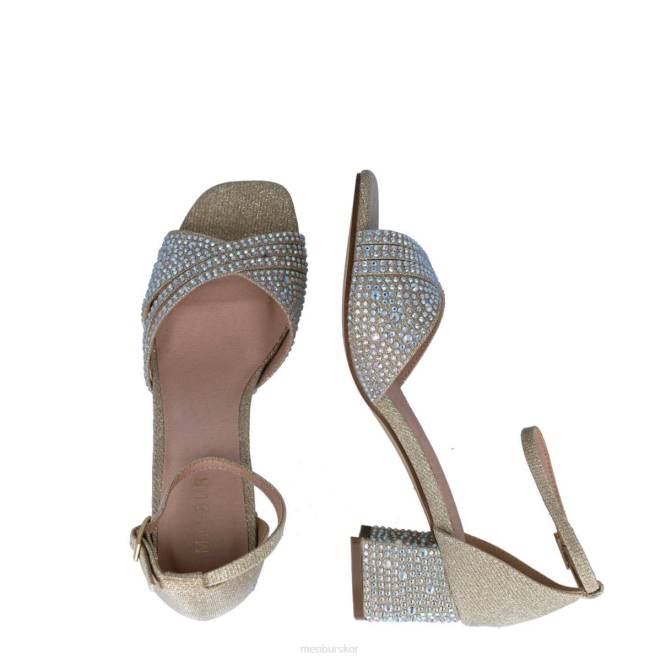 Menbur kvinnor guld apatita mellan och låga klackar 608J1655