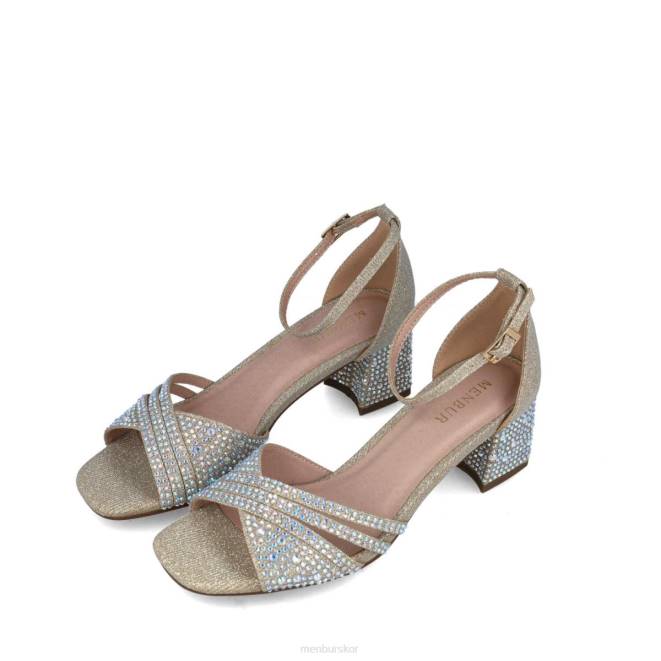 Menbur kvinnor guld apatita mellan och låga klackar 608J1655