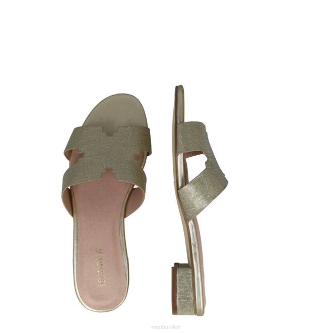 Menbur kvinnor guld apolonis mellan och låga klackar 608J1712