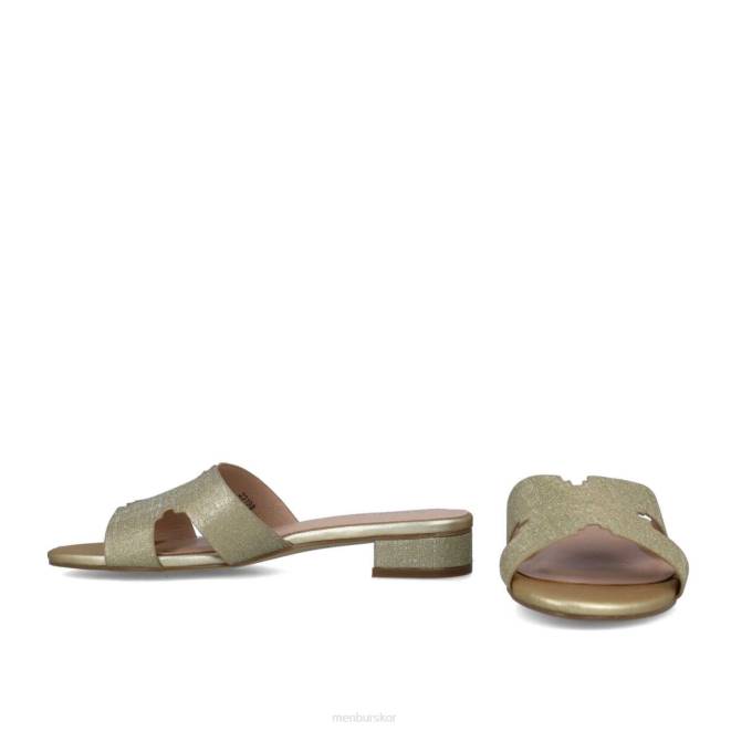 Menbur kvinnor guld apolonis mellan och låga klackar 608J1712