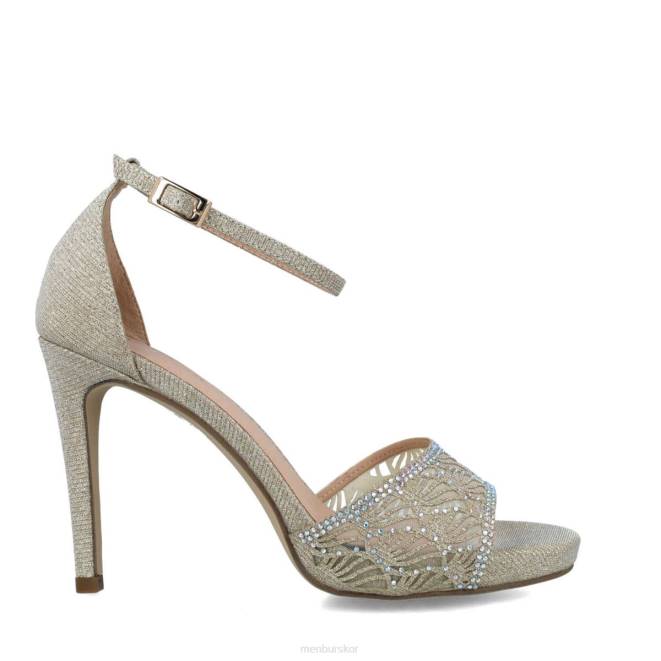 Menbur kvinnor guld auxo mellan och låga klackar 608J1701