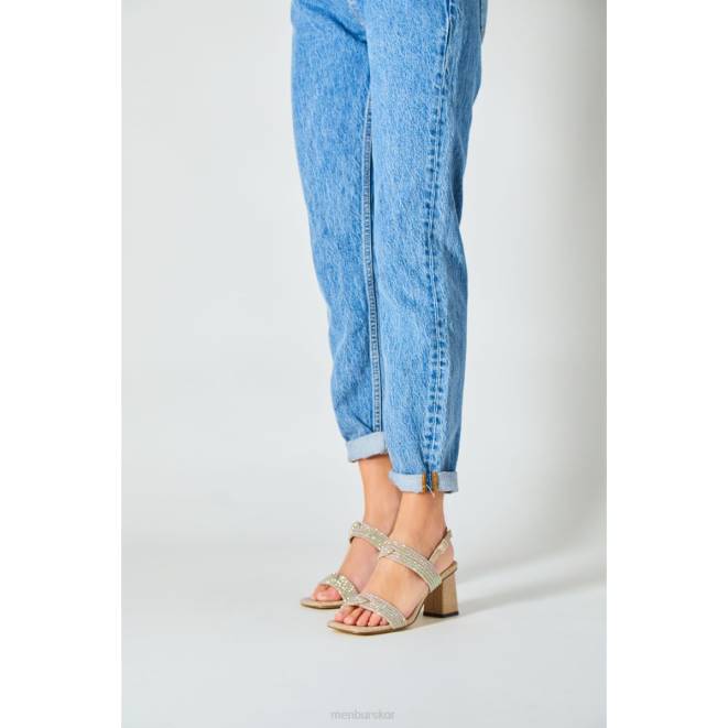 Menbur kvinnor guld cuarzo mellan och låga klackar 608J1636