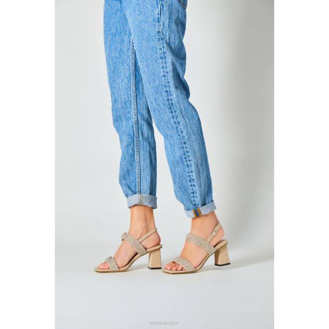 Menbur kvinnor guld cuarzo mellan och låga klackar 608J1636