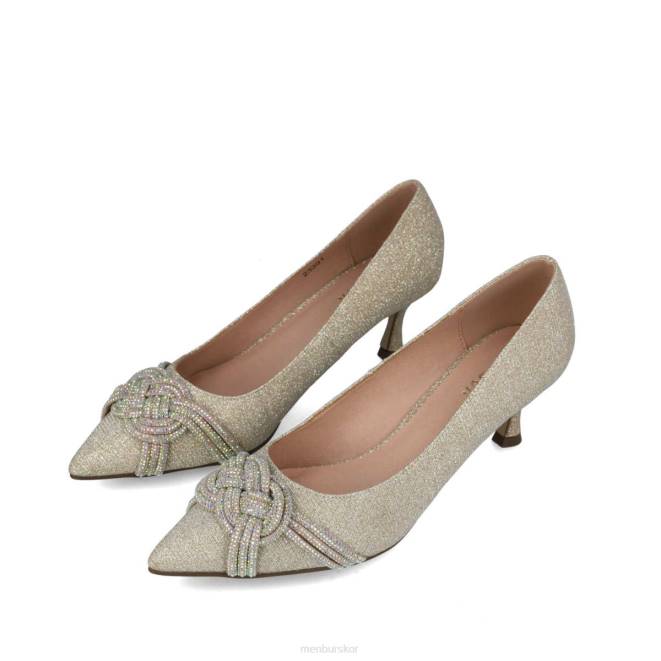 Menbur kvinnor guld cuarzo mellan och låga klackar 608J5615