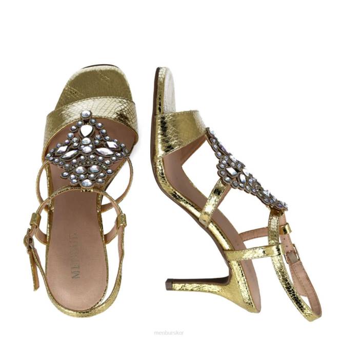 Menbur kvinnor guld escila mellan och låga klackar 608J5790