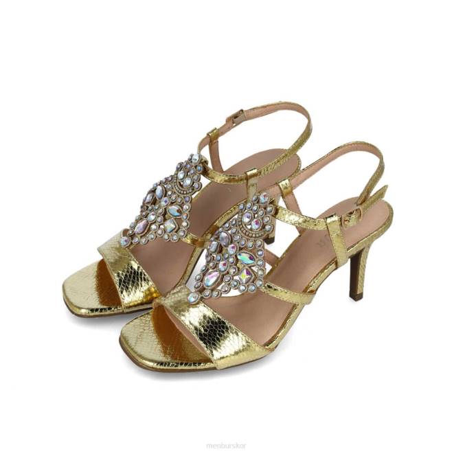 Menbur kvinnor guld escila mellan och låga klackar 608J5790