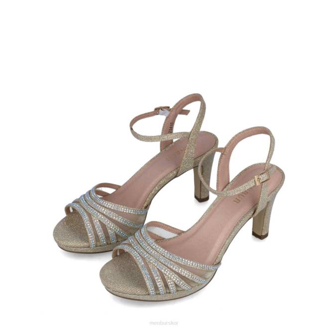 Menbur kvinnor guld goshenita mellan och låga klackar 608J1641