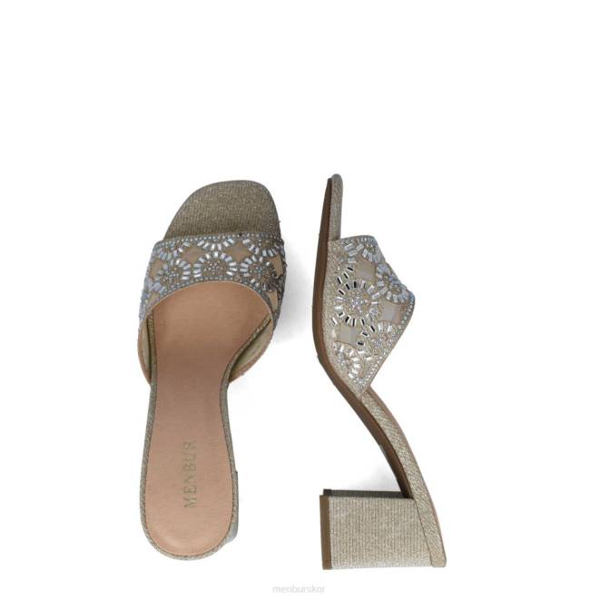 Menbur kvinnor guld hambergita mellan och låga klackar 608J1646