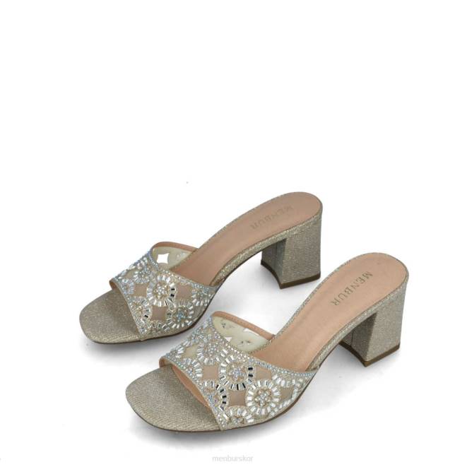 Menbur kvinnor guld hambergita mellan och låga klackar 608J1646