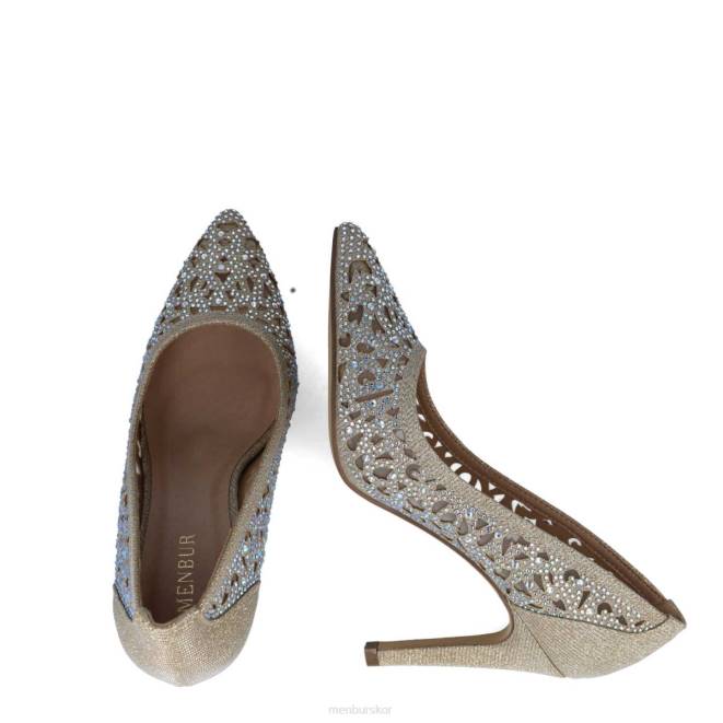 Menbur kvinnor guld hiddenita mellan och låga klackar 608J1648