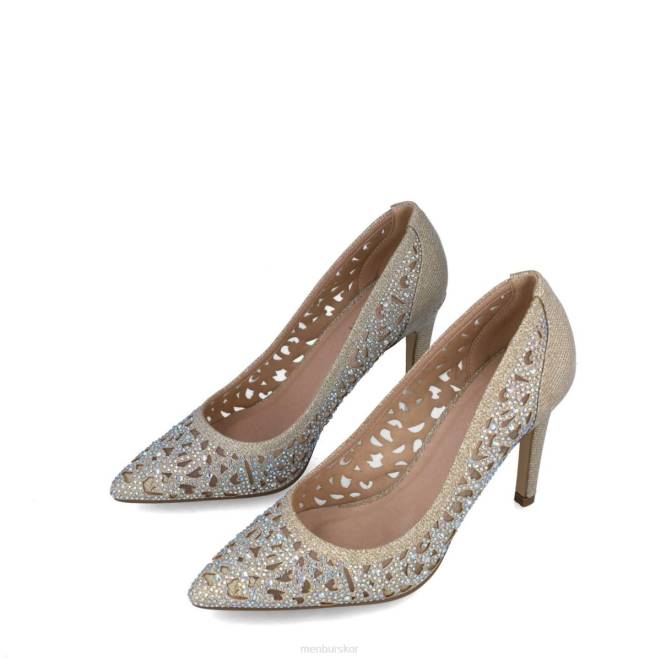 Menbur kvinnor guld hiddenita mellan och låga klackar 608J1648