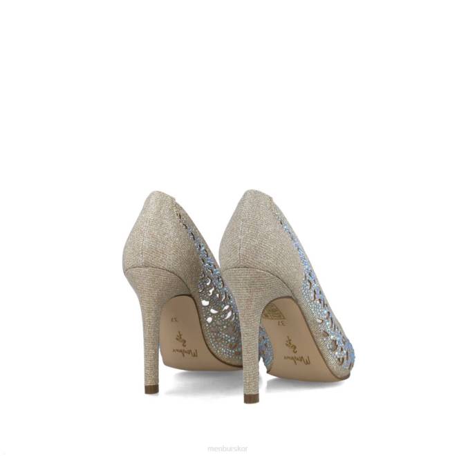 Menbur kvinnor guld hiddenita mellan och låga klackar 608J1648