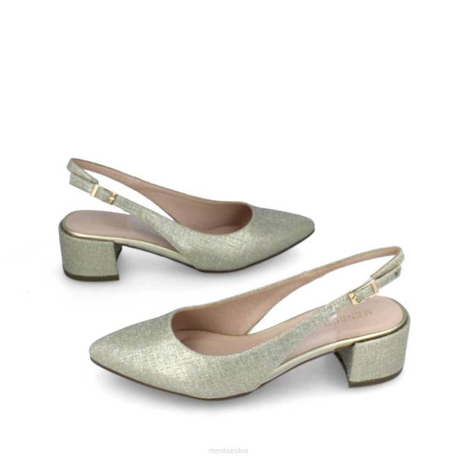 Menbur kvinnor guld isonzo mellan och låga klackar 608J5906