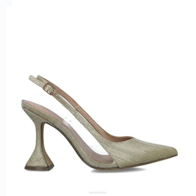 Menbur kvinnor guld kameleont mellan och låga klackar 608J1564