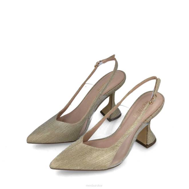 Menbur kvinnor guld kameleont mellan och låga klackar 608J1564