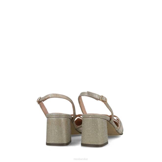 Menbur kvinnor guld kornerupina mellan och låga klackar 608J1663