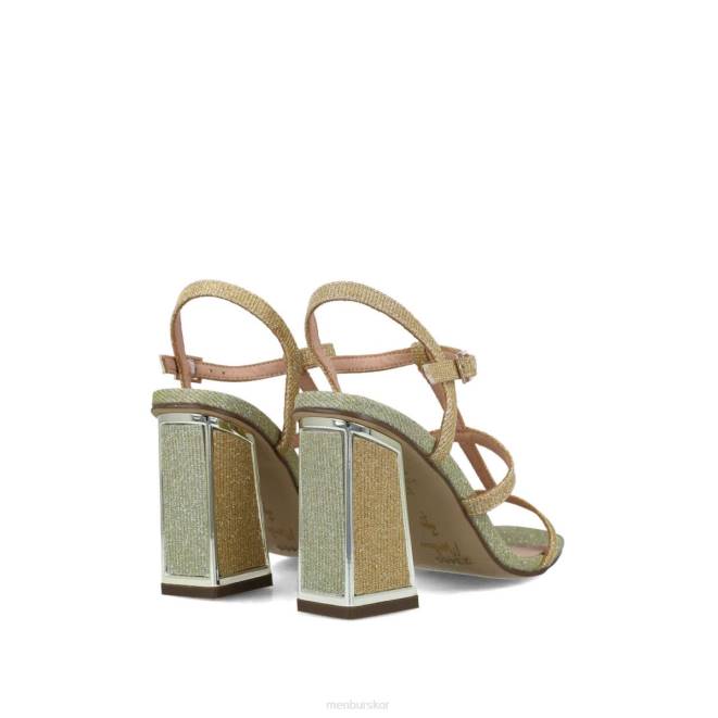 Menbur kvinnor guld larimar mellan och låga klackar 608J1635