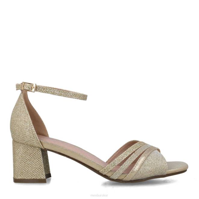 Menbur kvinnor guld madreperla mellan och låga klackar 608J1651