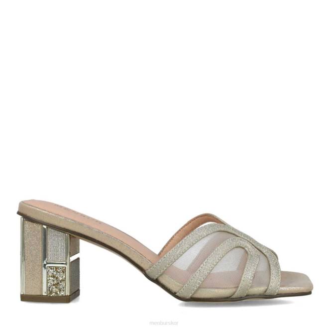 Menbur kvinnor guld malaquita mellan och låga klackar 608J1642