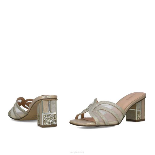 Menbur kvinnor guld malaquita mellan och låga klackar 608J1642