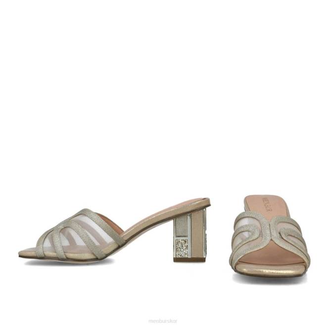 Menbur kvinnor guld malaquita mellan och låga klackar 608J1642