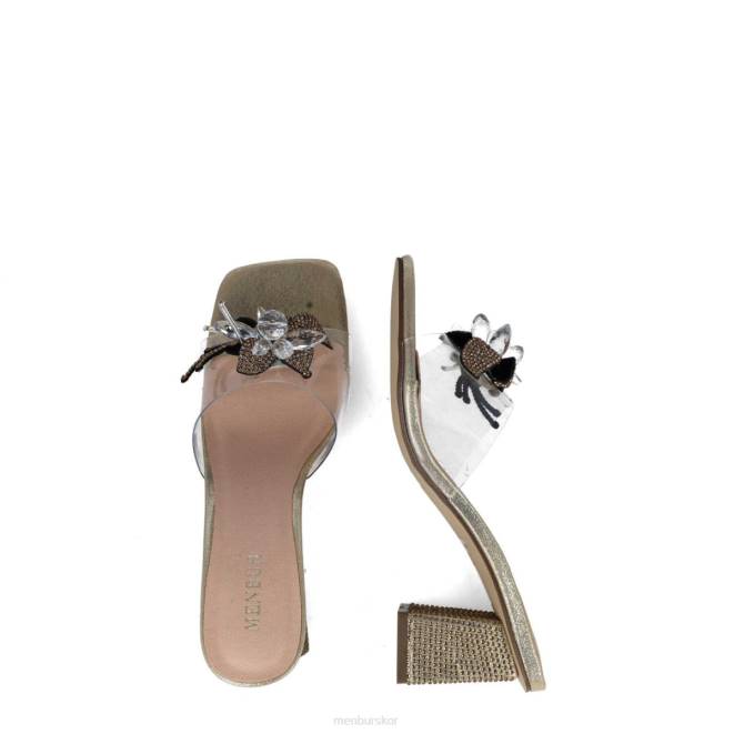 Menbur kvinnor guld melanita mellan och låga klackar 608J5652