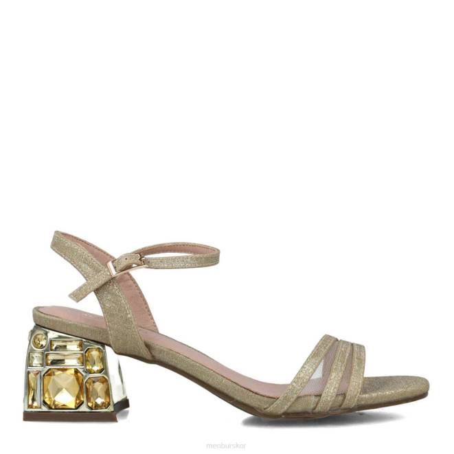 Menbur kvinnor guld moldavita mellan och låga klackar 608J1654