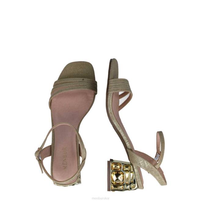 Menbur kvinnor guld moldavita mellan och låga klackar 608J1654