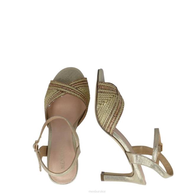 Menbur kvinnor guld nefele mellan och låga klackar 608J1699