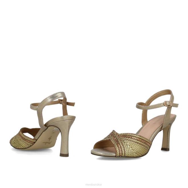 Menbur kvinnor guld nefele mellan och låga klackar 608J1699
