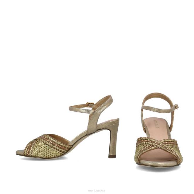 Menbur kvinnor guld nefele mellan och låga klackar 608J1699