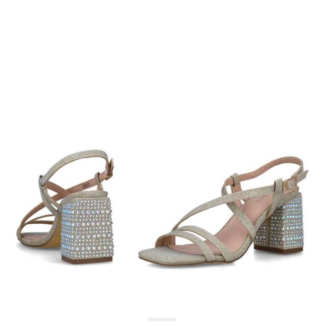 Menbur kvinnor guld nete mellan och låga klackar 608J1715