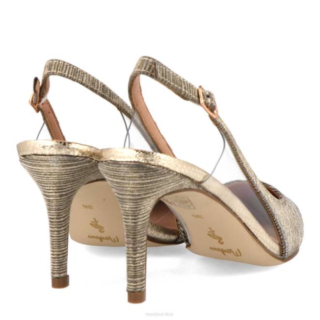 Menbur kvinnor guld pasquali mellan och låga klackar 608J5901