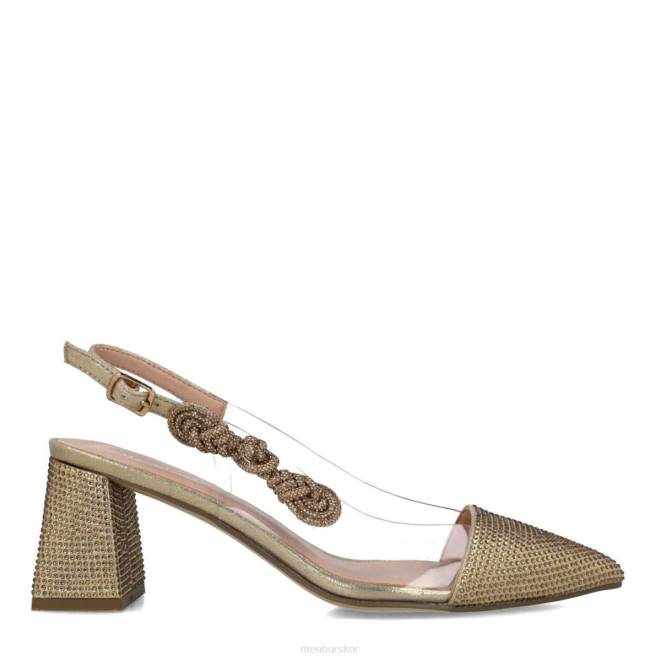 Menbur kvinnor guld perseus mellan och låga klackar 608J5566