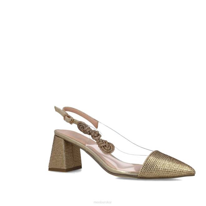 Menbur kvinnor guld perseus mellan och låga klackar 608J5566