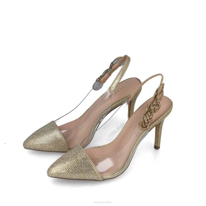 Menbur kvinnor guld perseus mellan och låga klackar 608J5576