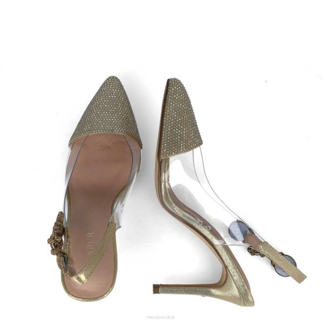 Menbur kvinnor guld perseus mellan och låga klackar 608J5576