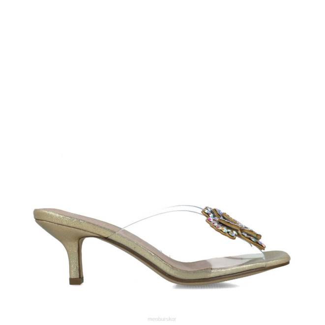 Menbur kvinnor guld retikulum mellan och låga klackar 608J5537